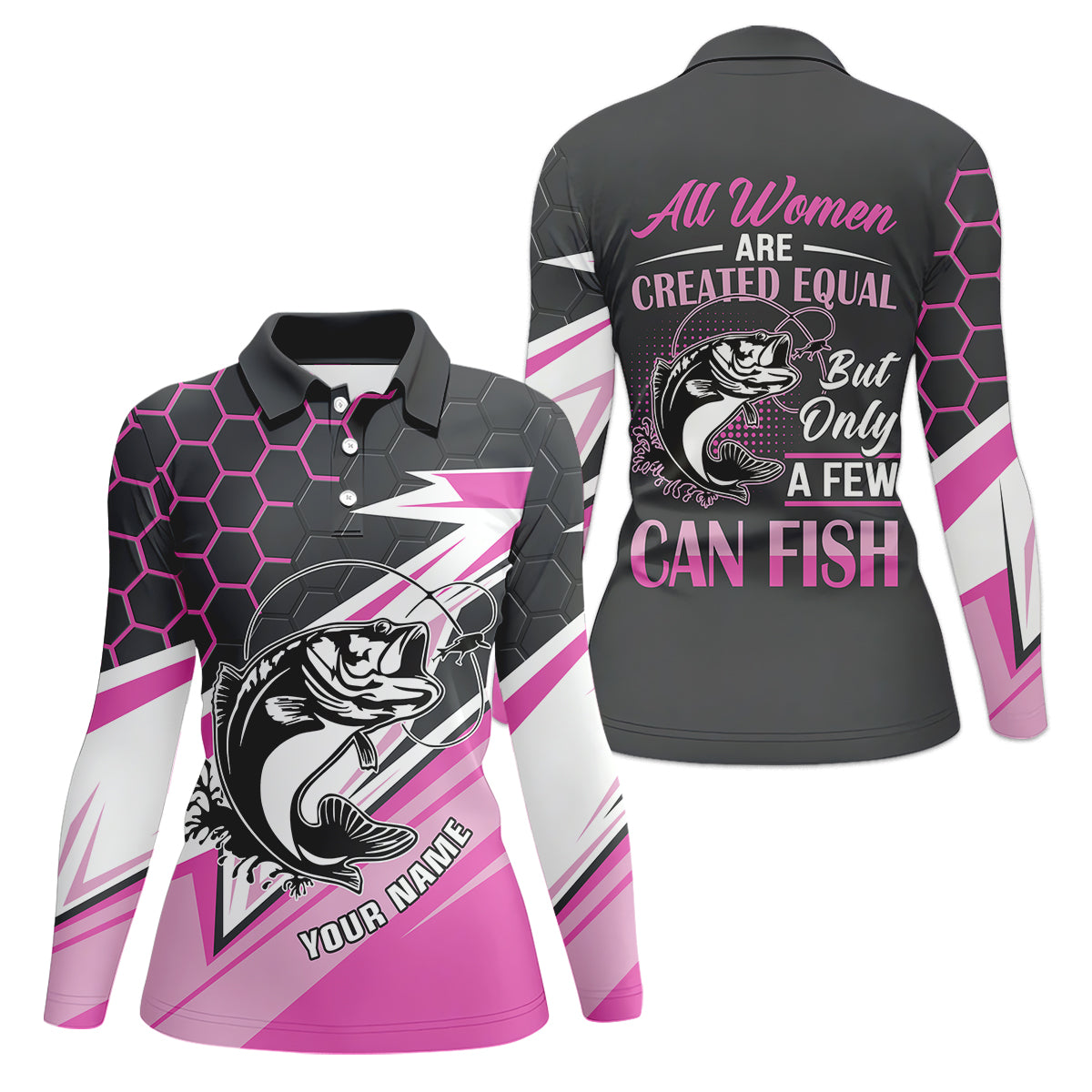 All Women Are Created Equal But Only A Few Can Fish Purple Fishing Shirt, Women SPF Shirt, Female Fishing Shirts