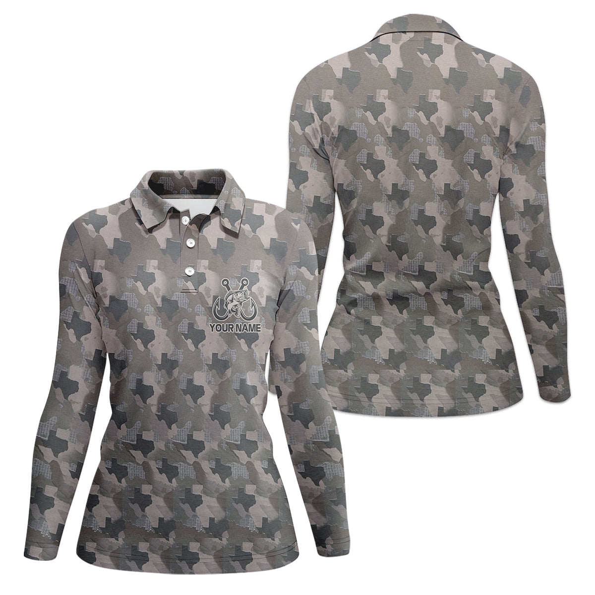 Texas Camo Fishing UPF Shirts, Performance Fishing Shirts, Women SPF Shirt, Female Fishing Shirts