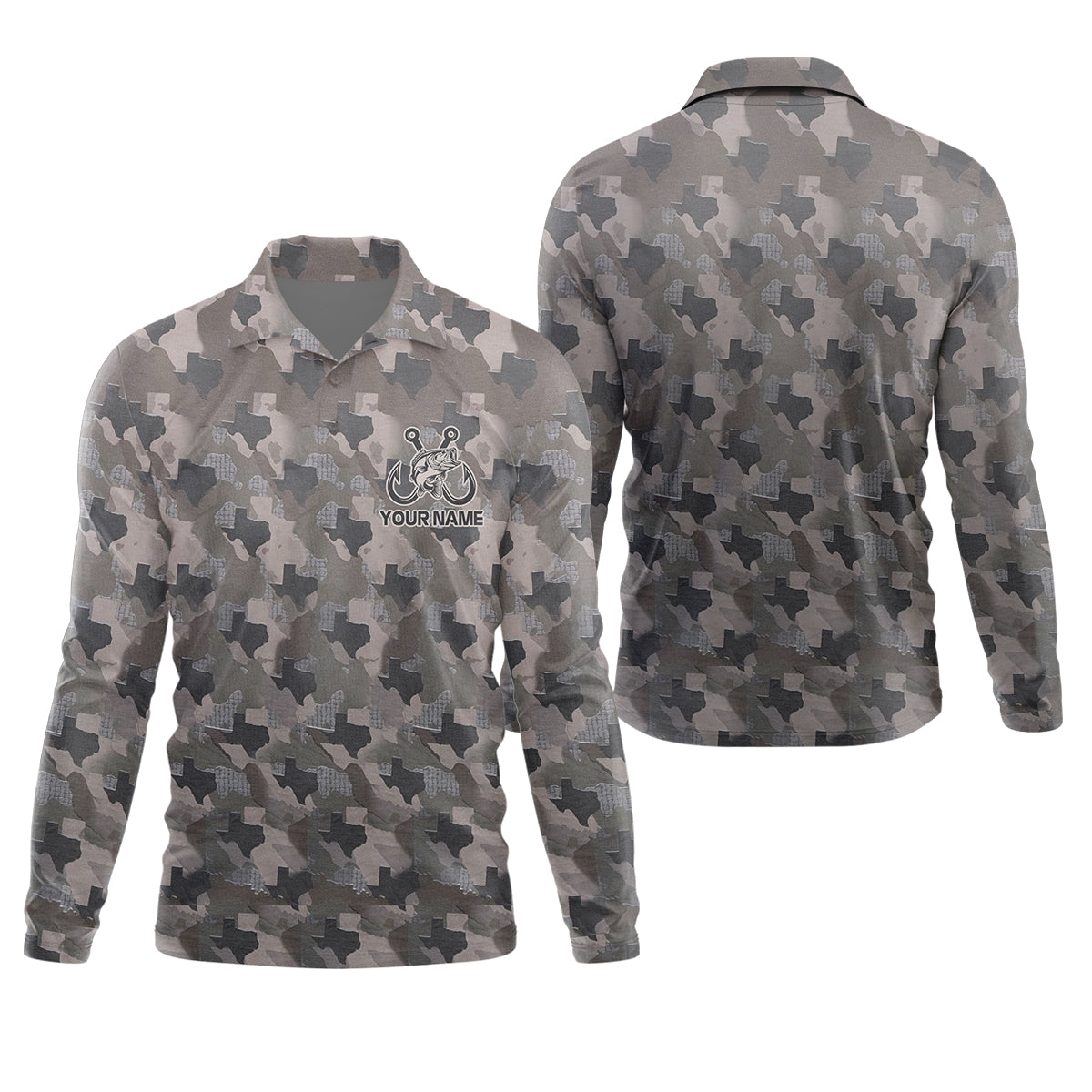 Texas Camo Fishing UPF Shirts, Performance Fishing Shirts, Fishing Gifts For Men, Men's Fishing Shirt