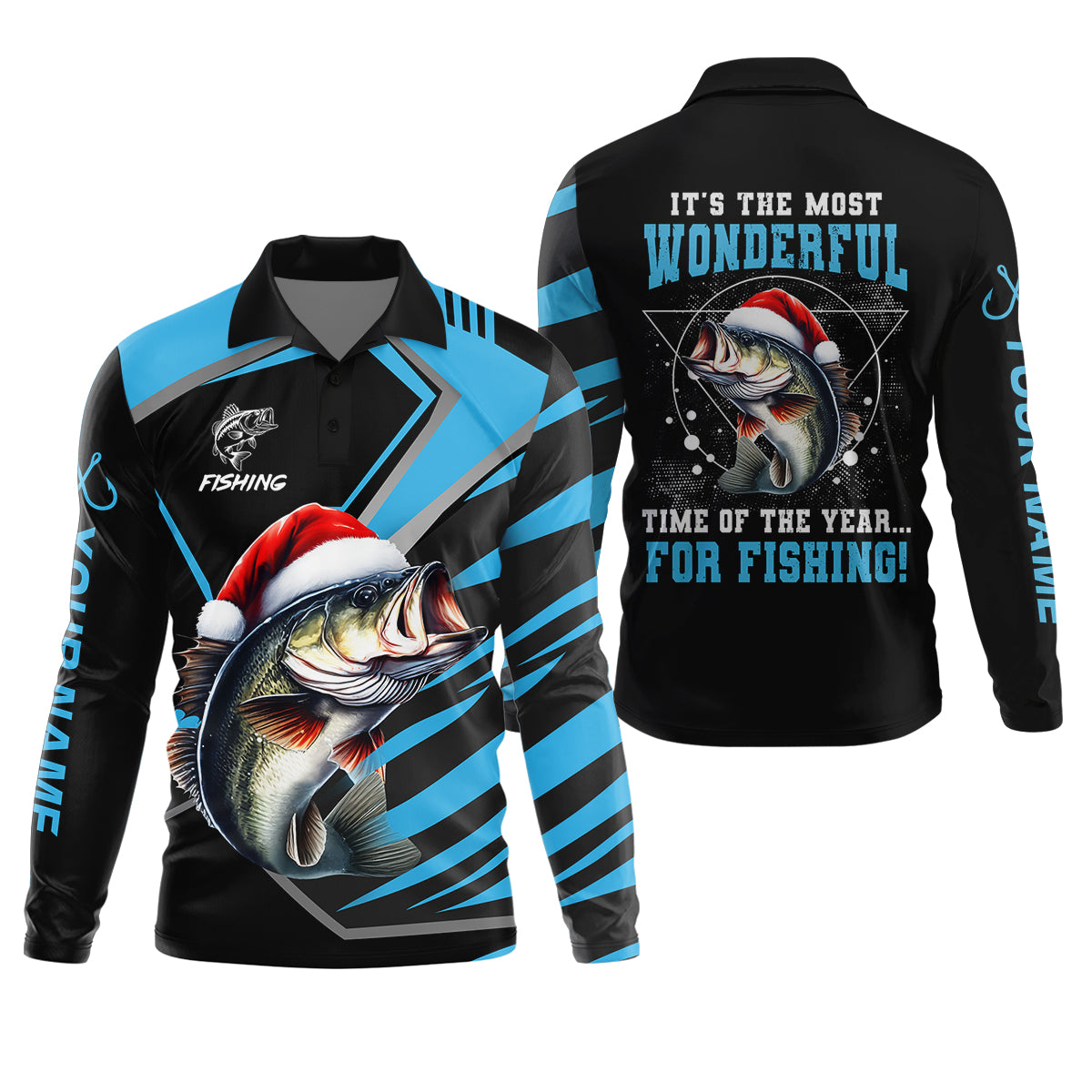 It's The Most Wonderful Time Of The Year For Fishing SPF Shirt For Men, Christmas Fishing Gift Ideas