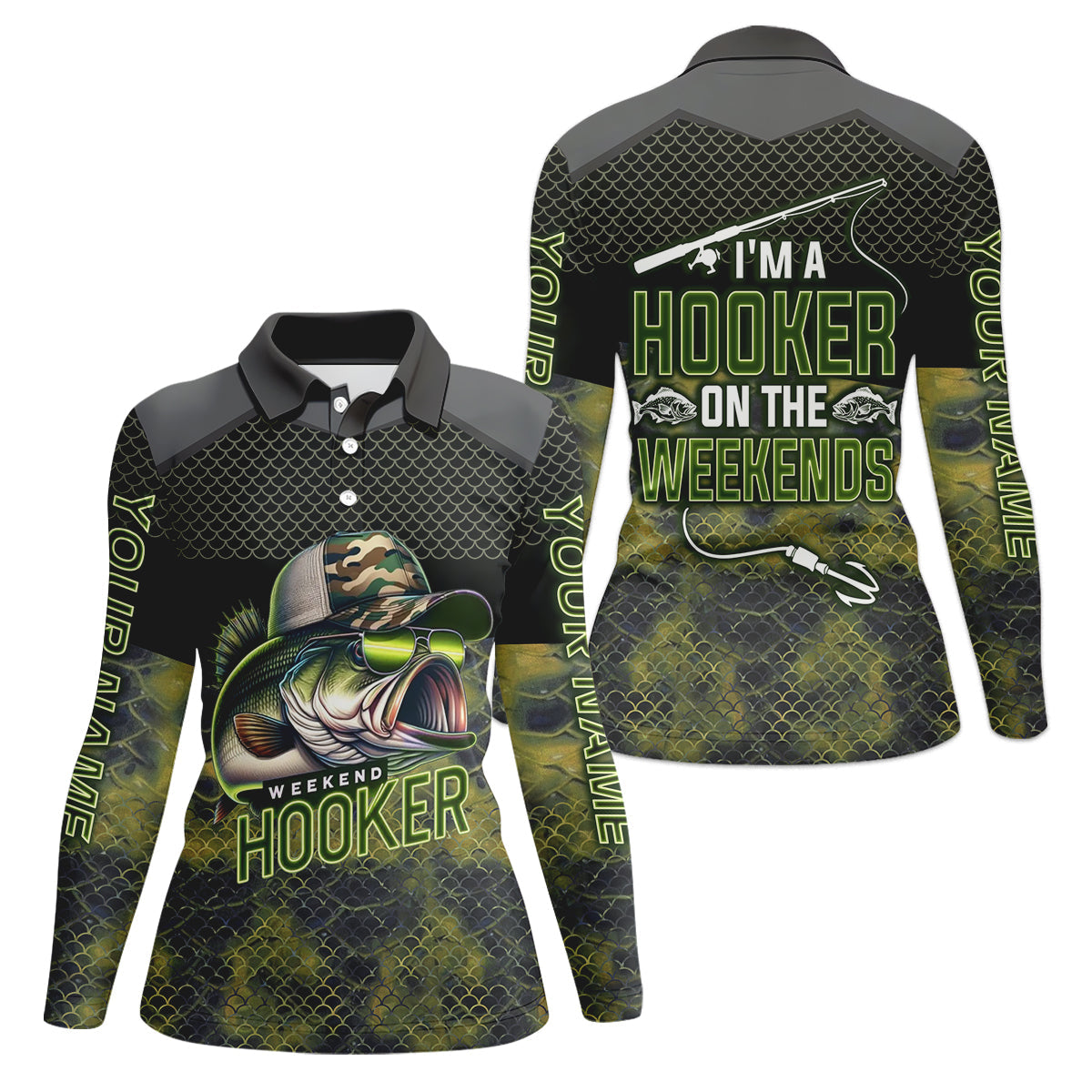 Weekend Hooker Camouflage Fishing Shirts, Fishing Shirt For Women, Fishing UPF Shirts