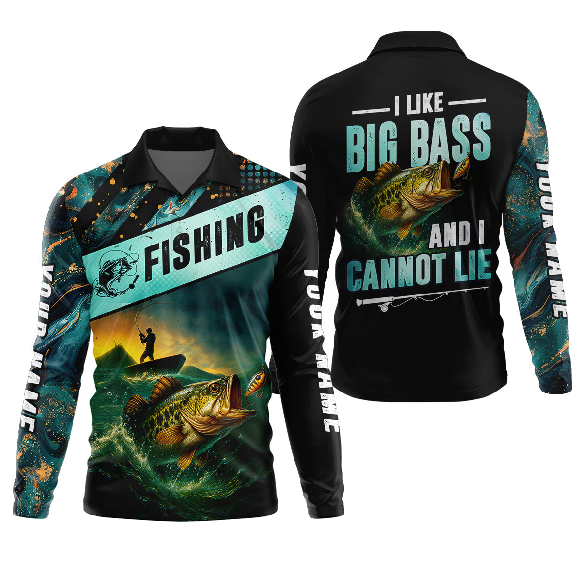 I Like Big Bass And I Cannot Lie Shirt, Funny Fishing T-shirt, SPF Shirt For Men, Gift For Fisherman