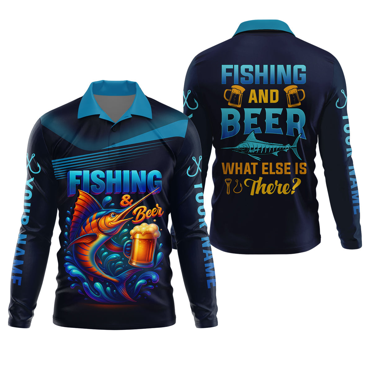 Fishing And Beer What Else Is There SPF Shirt For Men, Men's Fishing Shirt, Men's Fishing Shirt