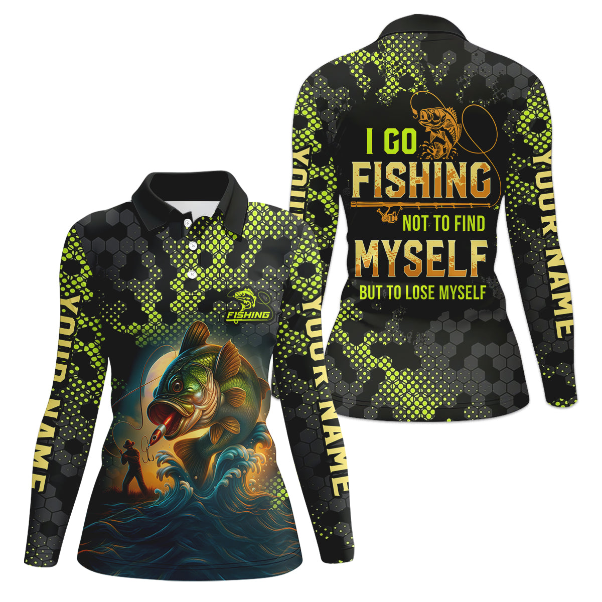I Go Fishing Not To Find Myself But To Lose Myself Funny Fishing Shirt, Women SPF Shirt, Female Fishing Shirts