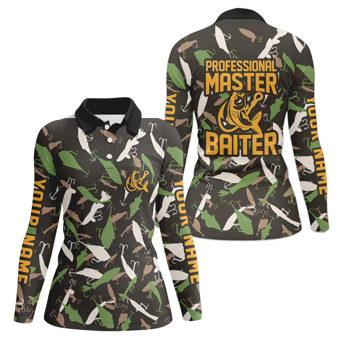 Professional Master Baiter Fishing Shirt For Women, Camo Fishing Shirt, SPF Shirt