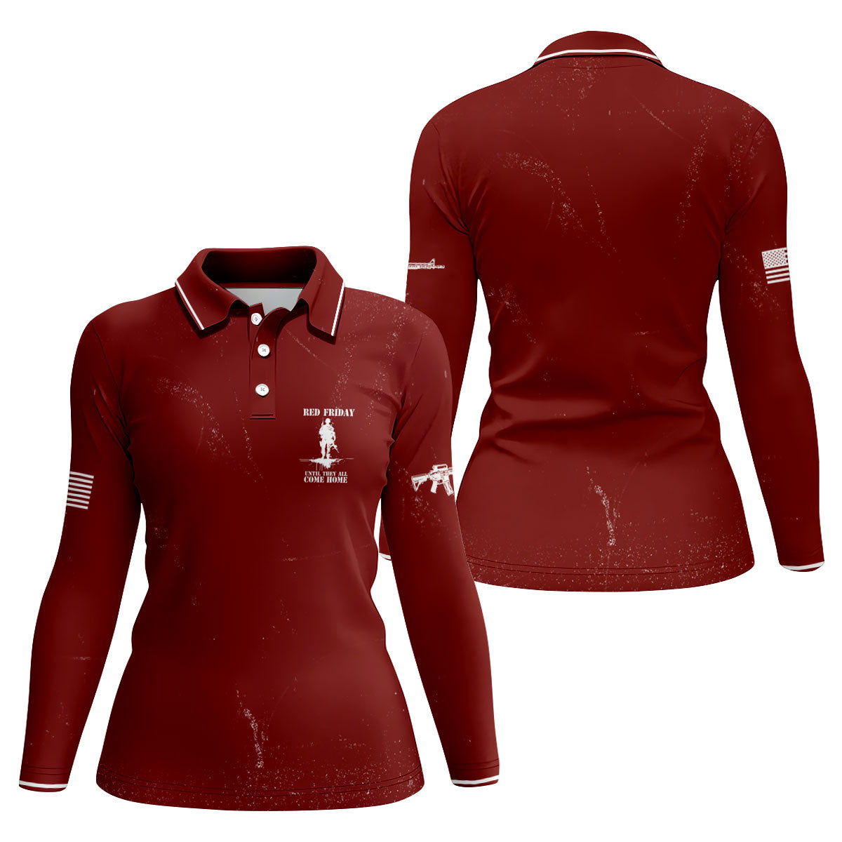 RED Friday Untill They All Come Home Red Golf Shirt, Veteran Memorial 250 Years Golf Shirt For Women