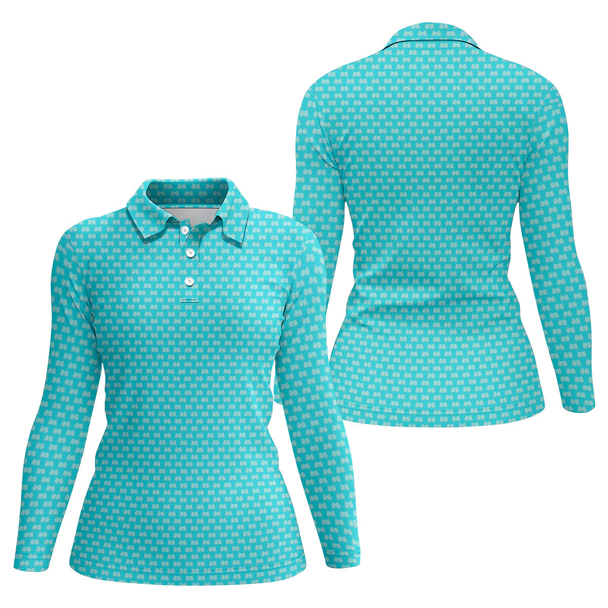 Funny Golf Balls Adult Humor Turquoise Blue Women's Golf Tops, Ladies Golf Shirts