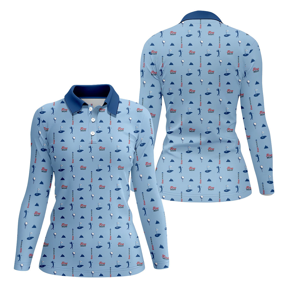 Fore Right Cold As Slice Golf And Beer Women Golf Top, Ladies Golf Shirts, Golfing Apparel