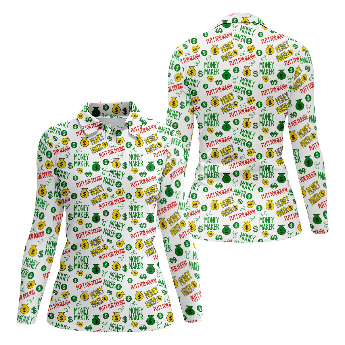 Money Maker Putt For Dough Golf Shirt, Golf Tops For Women, Women's Golf Tops, Ladies Golf Tops