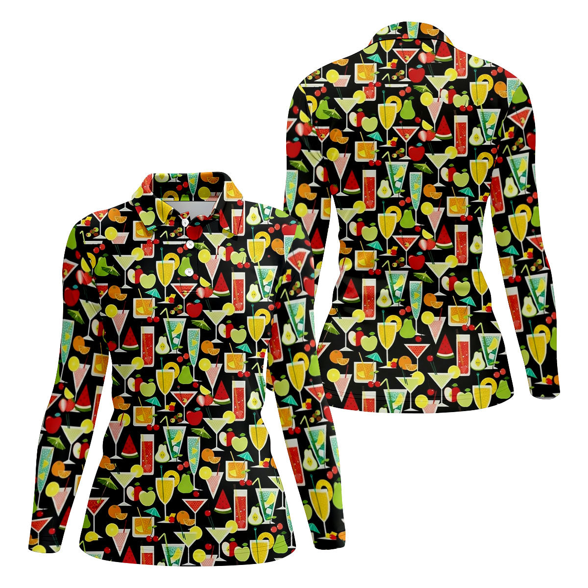 Refreshing Summer Cocktails Funny Golf Shirt, Summer Drinks Golf Shirt For Women, Ladies Golf Shirts