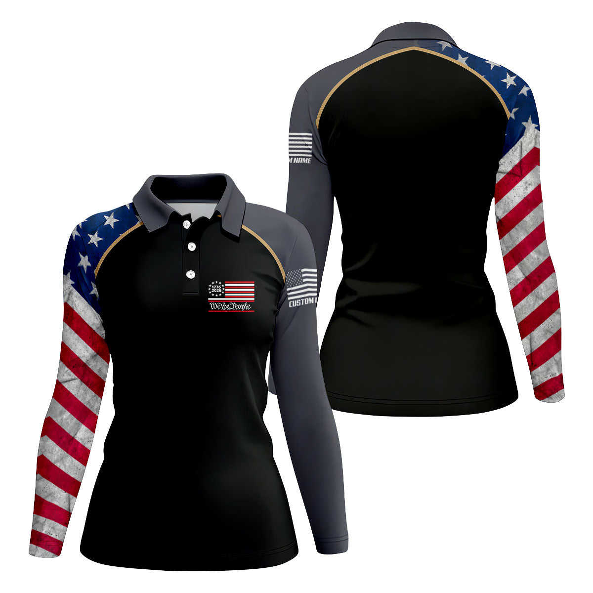 1776-2026 We The People 4th Of July Golf Shirt, Patriotic Golf Shirt, 250 Years Of America Women's Golf Tops