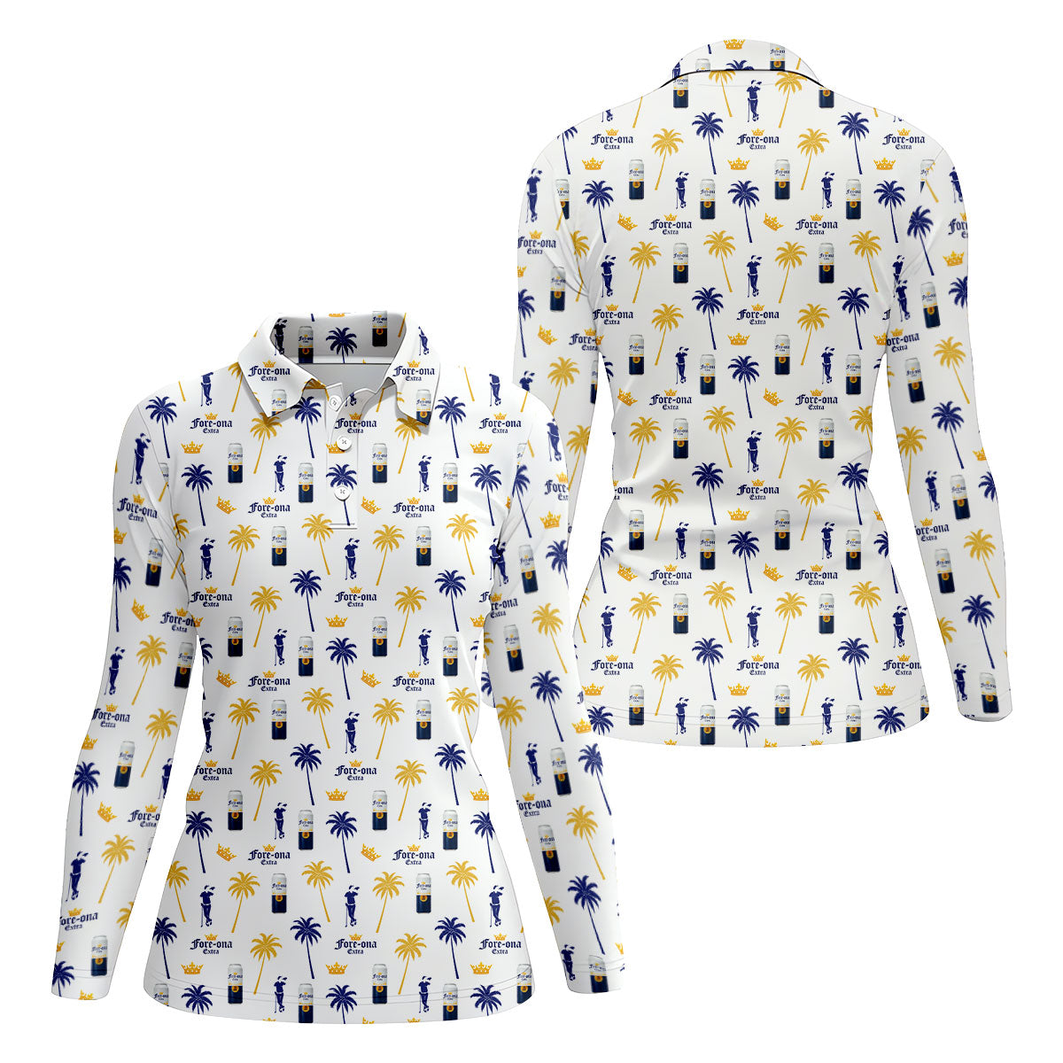 Fore-ona Extra Find Your Fairway Golfer Drinking Fun Women's Golf Shirts, Ladies Golf Shirts