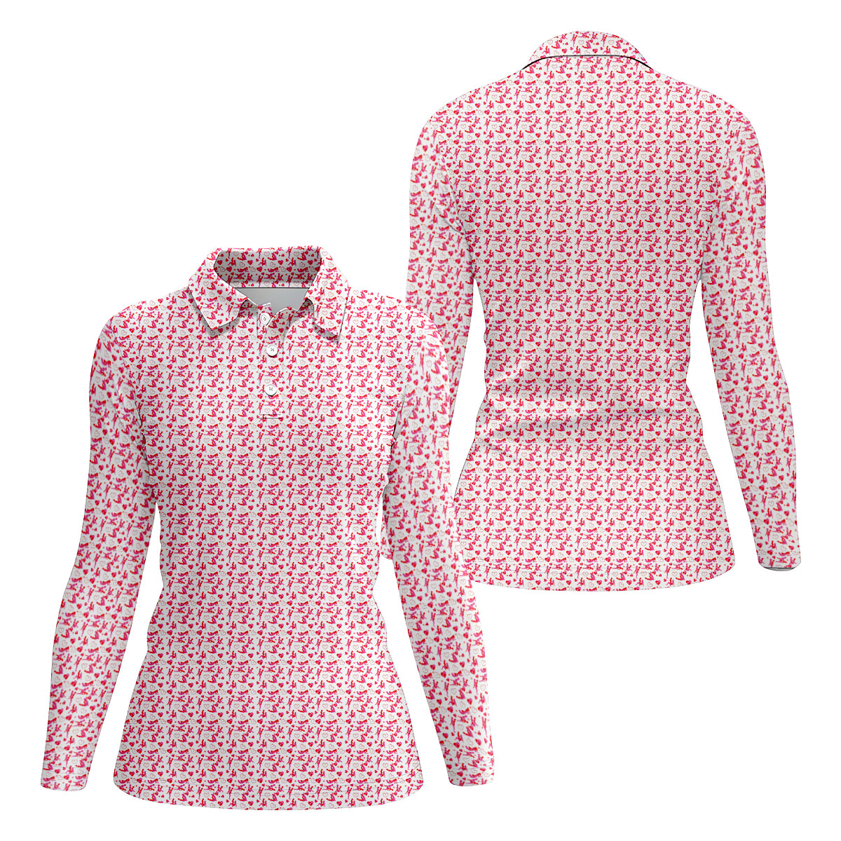 Naughty Couple Hot Positions Fun Women's Golf Shirts, Women's Golf Tops, Ladies Golf Shirts
