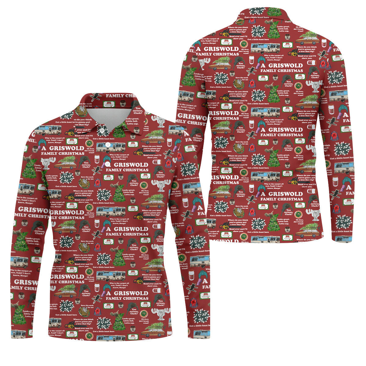 A Griswold Family Christmas Men's Golf Polo Shirts, Christmas Golf Shirt, Polo Shirts For Men