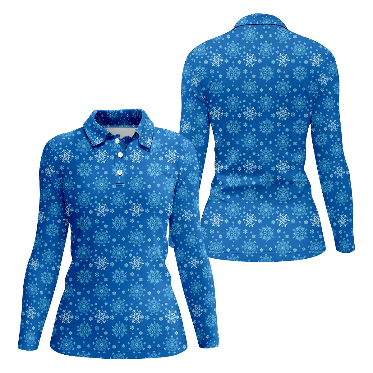 Dirty Funny Adult Humor Snowflakes Blue Golf Shirt, Fun Women's Golf Shirts, Christmas Golf Shirt, Ladies Golf Shirts