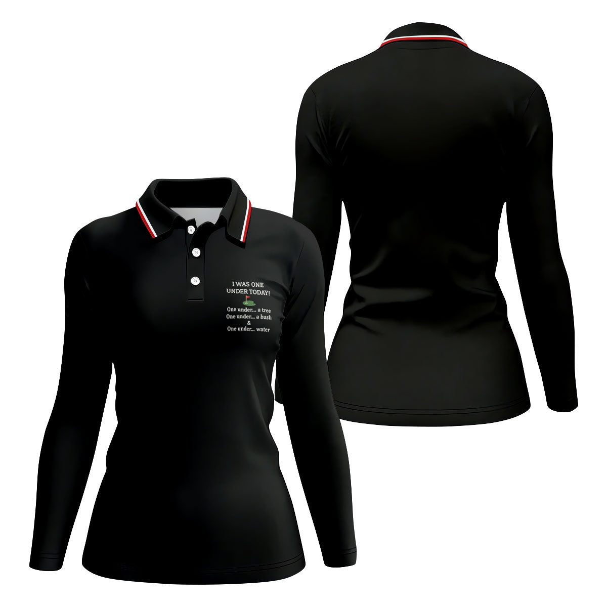 I Was One Under Today Black Golf Shirt, Funny Golf Shirt, Ladies Golf Tops, Golf Shirt For Women