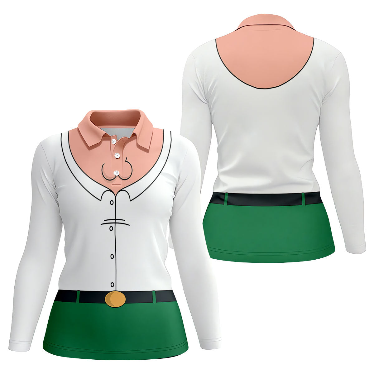 Funny Cartoon Costume Halloween Polo Shirt, Golf Polo For Women, Womens Golf Apparel