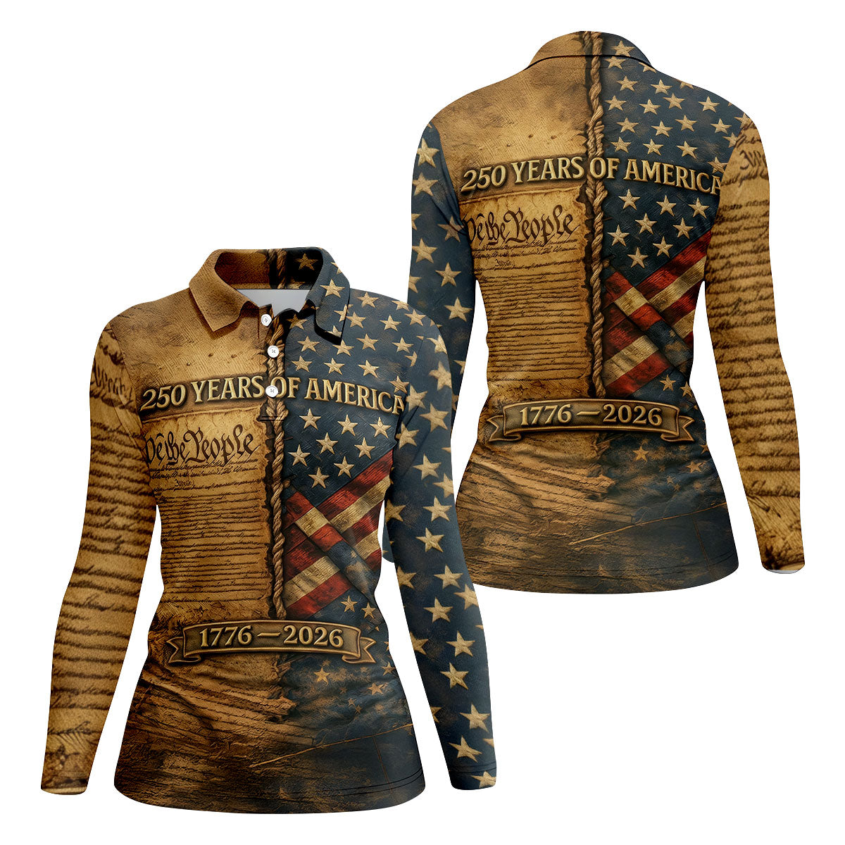 We The People 250 Years Of America 1776-2026 4th Of July Golf Shirt, Retro Golf Shirt, Golf Shirt For Women