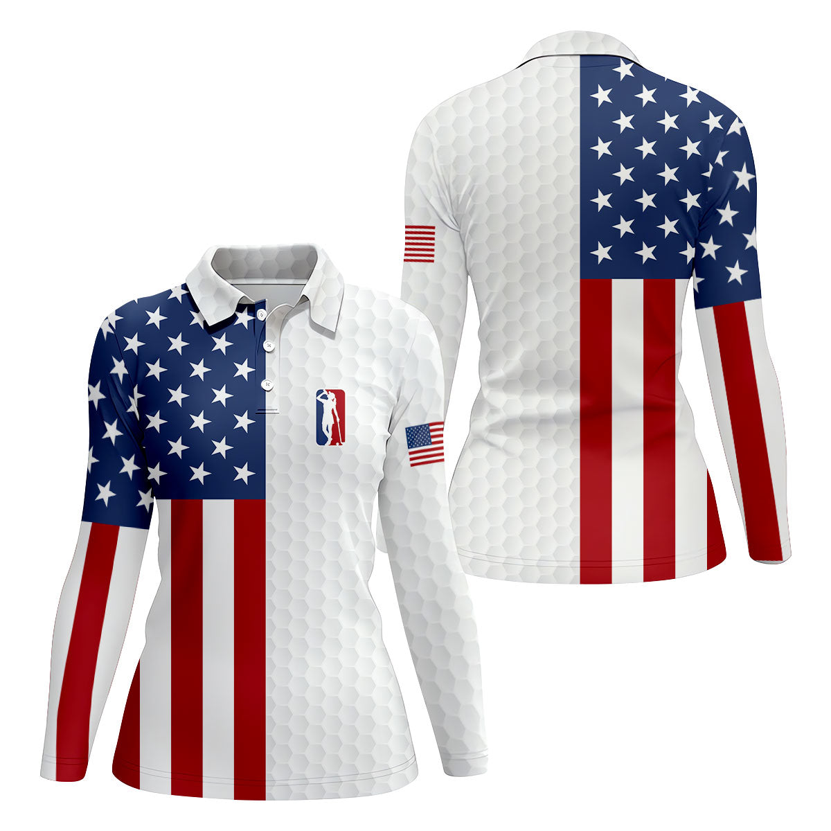 Funny Suck At Golf Drunk Golfer White Women Golf Shirt, 250 Anniversary USA Golf Shirt, Patriotic 4th Of July Golf Shirt