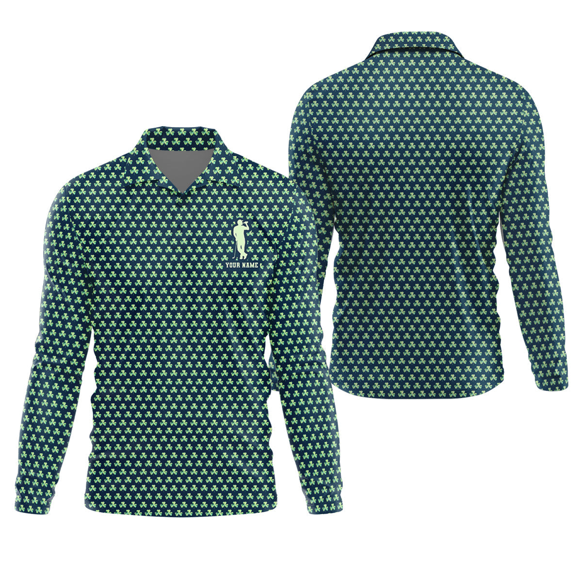 St Patrick's Day Shamrock Golf And Beer Green Golf Shirt, Polo ShirtFor Men, Golf Shirts For Men