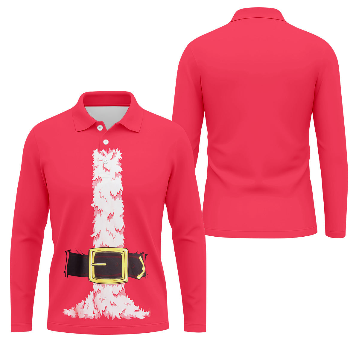 Funny Santa Claus Golf Tops For Men, Christmas Golf Shirt, Polo Shirts For Men, Christmas Golf Shirt
