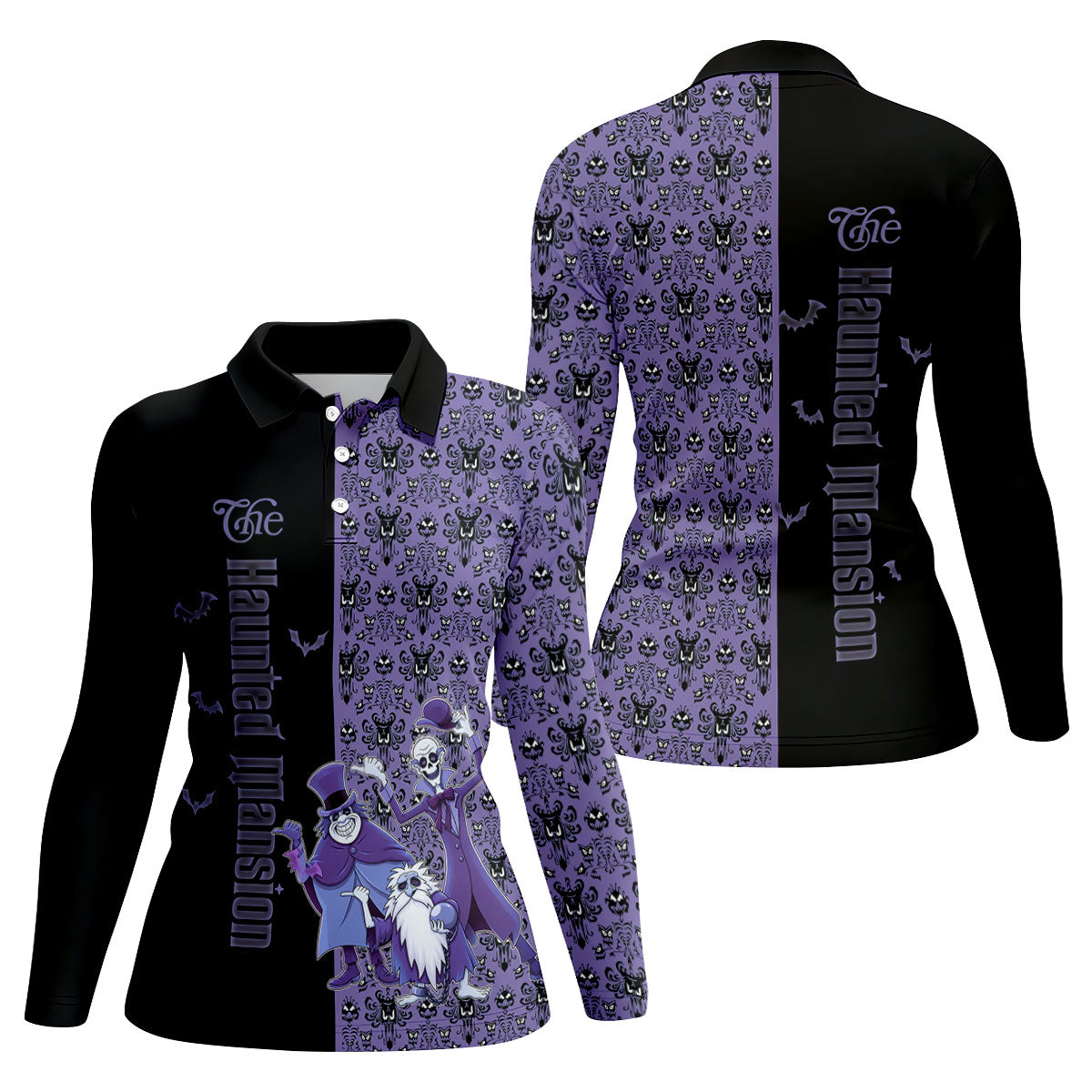 Haunted Halloween Horror Character Polo Shirt, Golf Shirts For Women, Womens Golf Tops