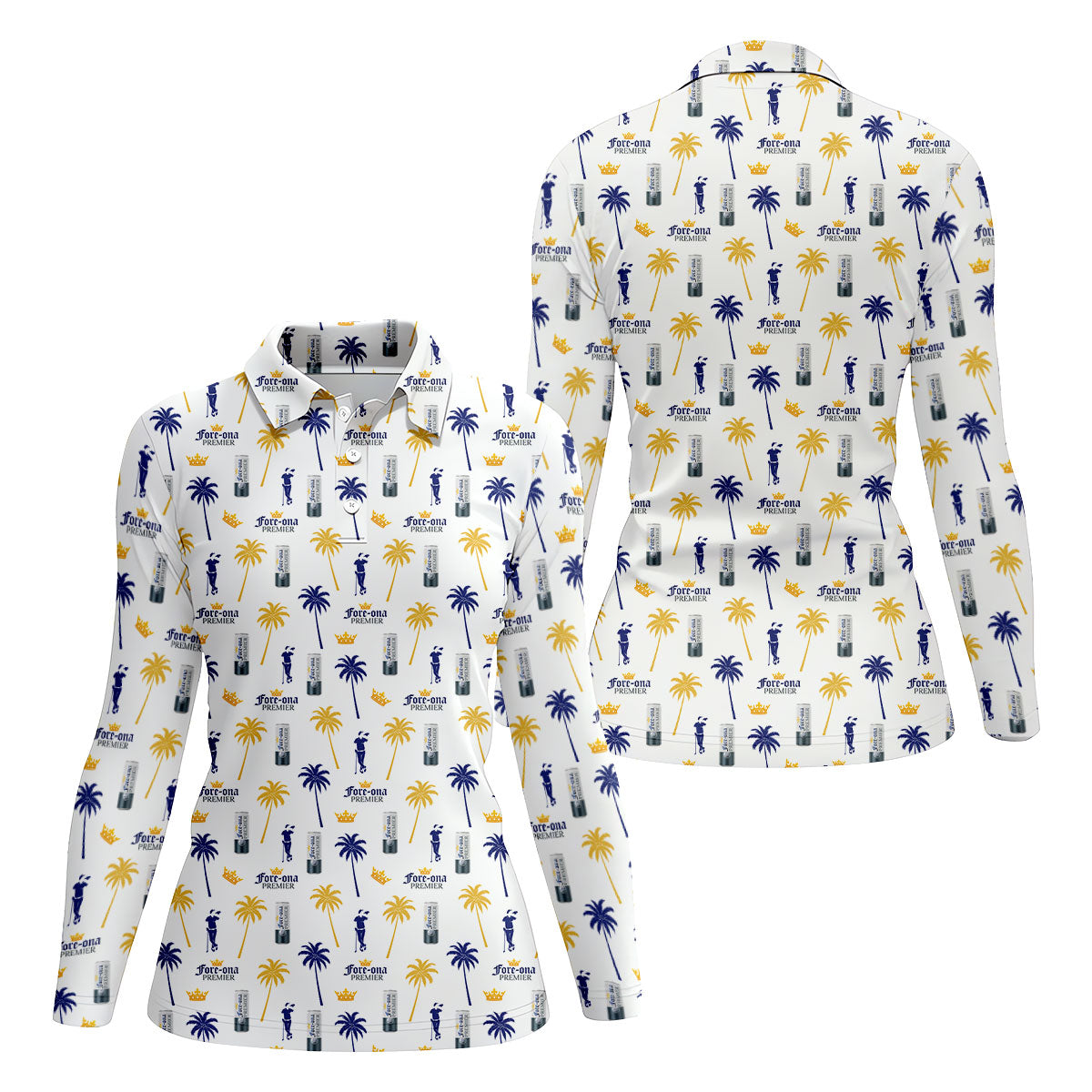 Fore-ona Premier Find Your Fairway Golfer Drinking Fun Women's Golf Shirts, Ladies Golf Shirts