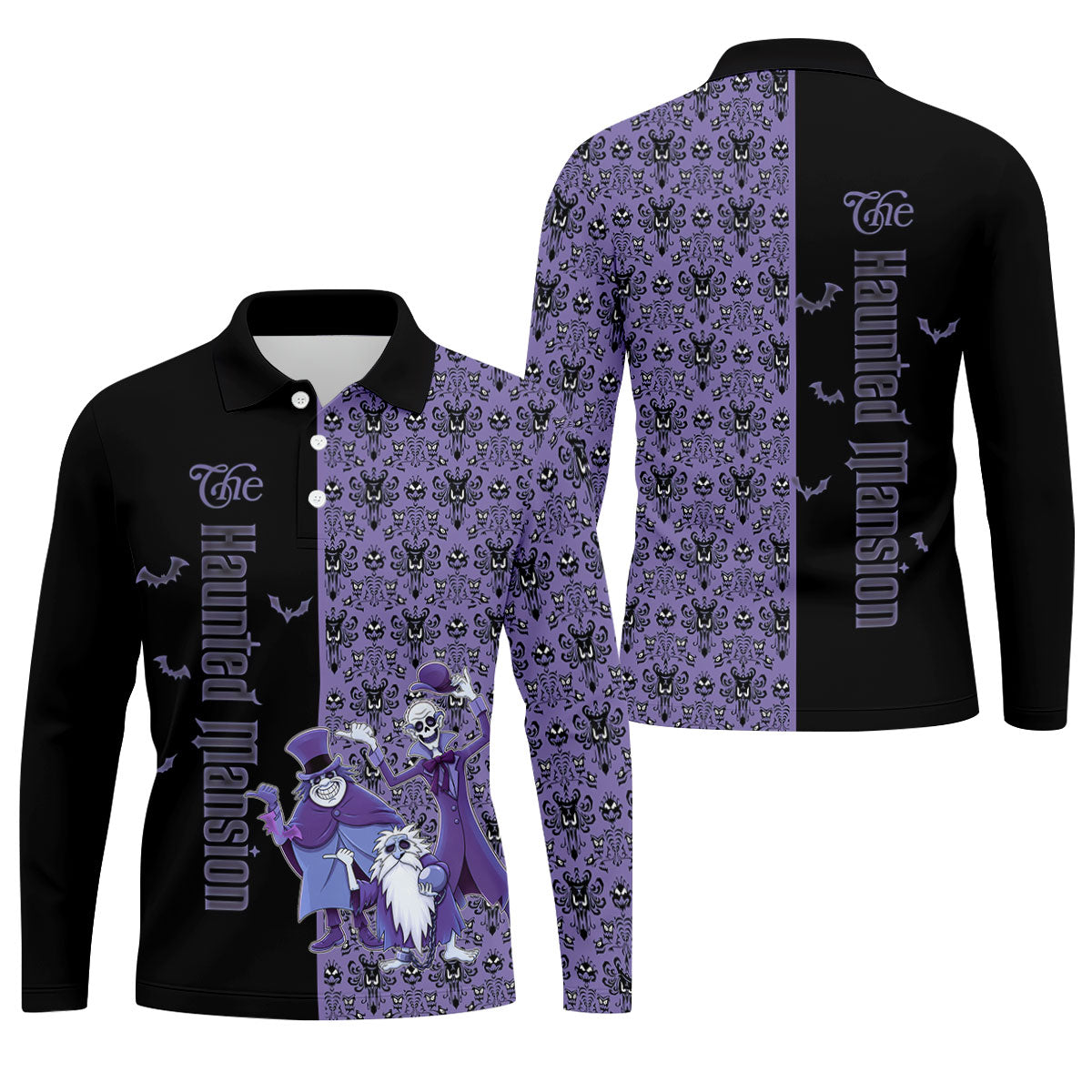 Haunted Halloween Horror Character Polo Shirt, Golf Polo Shirts For Men, Mens Polo Shirts