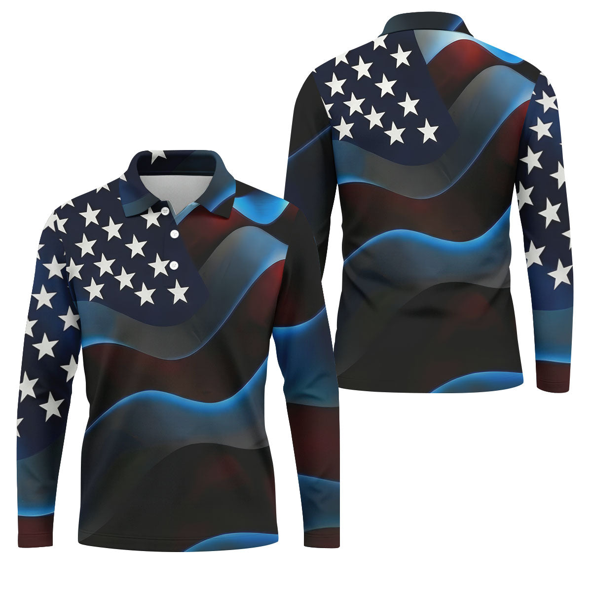 Patriotic American Flag 250th Anniversary Golf Tops For Men, Golf Shirts For Men, Polo ShirtFor Men