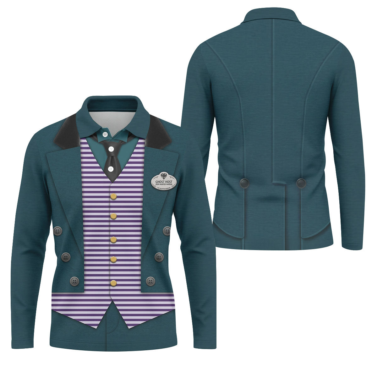 Ghostly Butler Costume Halloween Polo Shirt, Polo Shirts For Men, Mens Golf Shirts