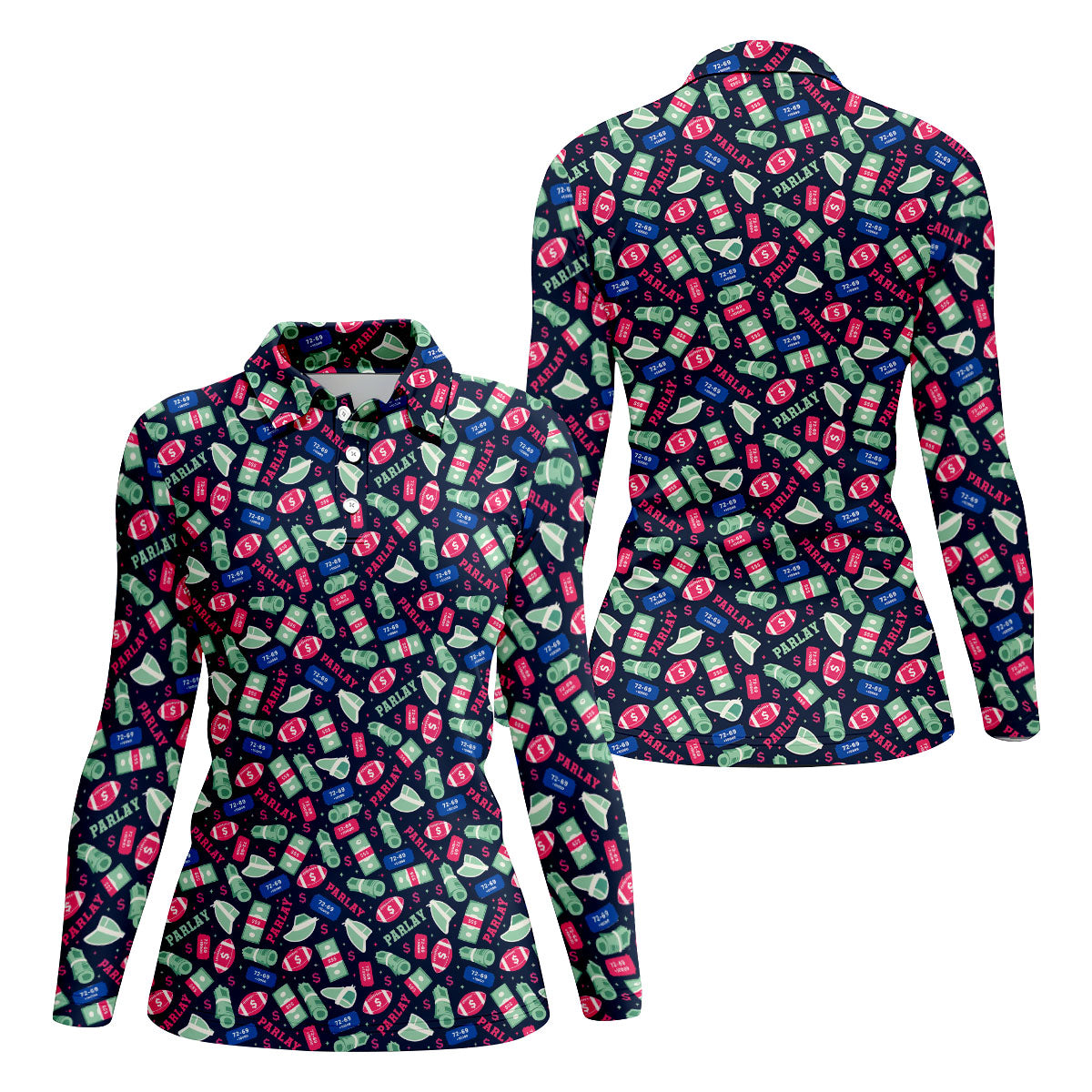 Funny Sports Betting Parlay Hawaiian Golf Shirt, Golf Polo For Women, Printed Golf Shirt