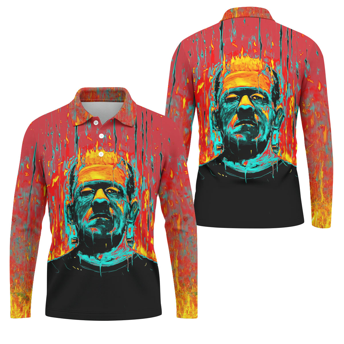 Horror Character Halloween Polo Shirt, Hawaiian Golf Shirt, Golf Shirts For Men