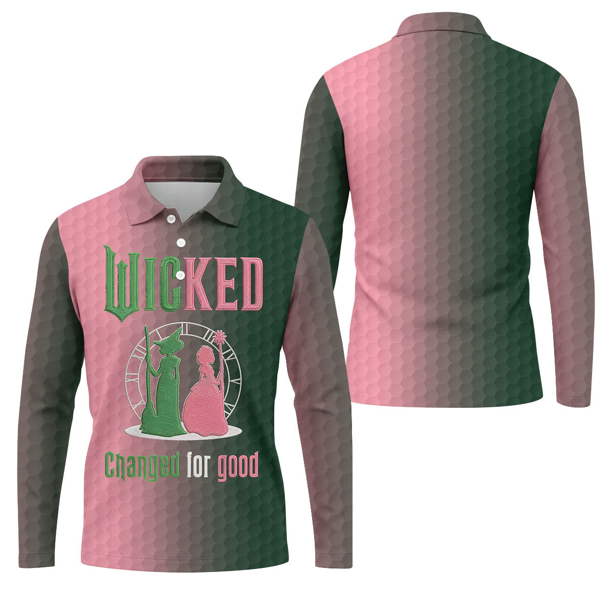 Wicked Changed For Good Embroidered Golf Shirt, Men's Golf Shirt, Hawaiian Golf Shirt