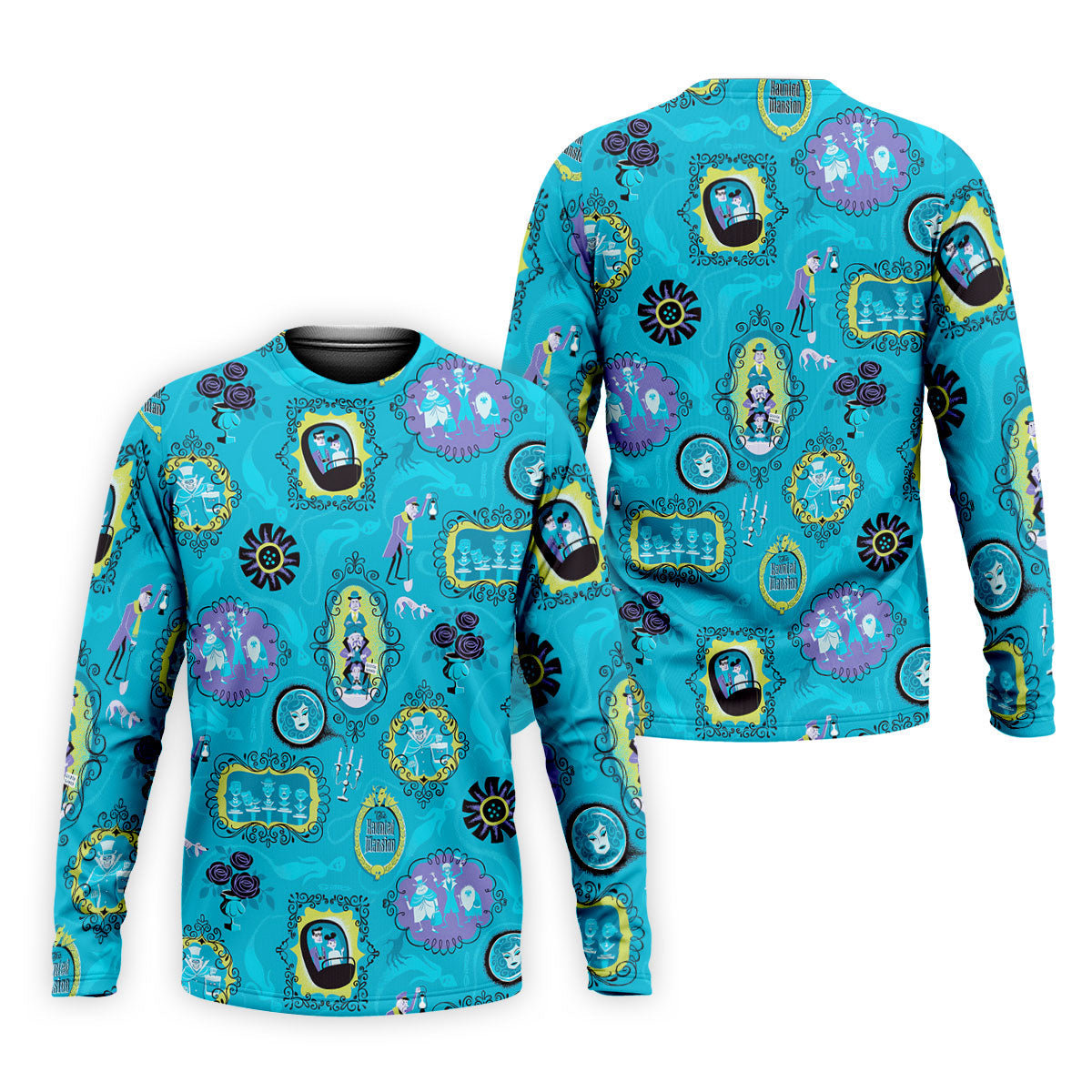 Blue Ghost Portrait Gallery Halloween Polo Shirt, Mens Golf Polo, Polo Shirts For Men
