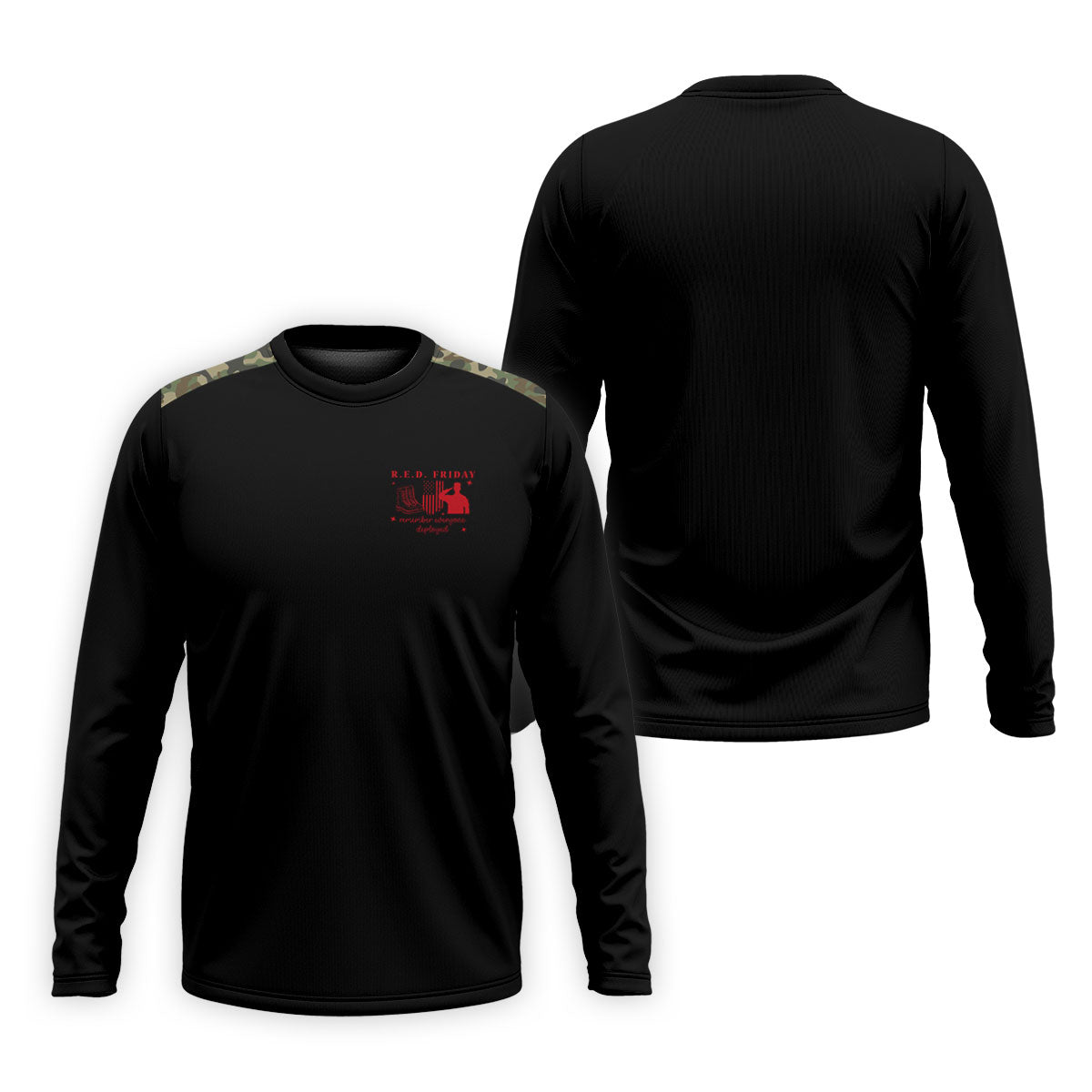 RED Friday Camo Black Patriotic 4th Of July Golf Shirt, 250th Anniversary Golf Shirts For Men