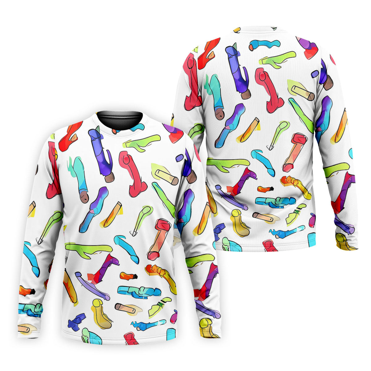 Adult Humor Retro Golf Shirt, Colorful Funny Men's Polo Shirt, Unique Novelty Golf Apparel