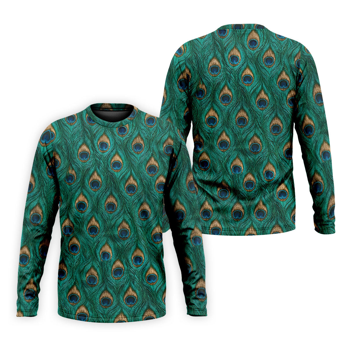 Peacock Feather Pattern Hawaiian Golf Shirt, Hawaiian Golf Shirt, Mens Golf Shirts, Golf Apparel For Men