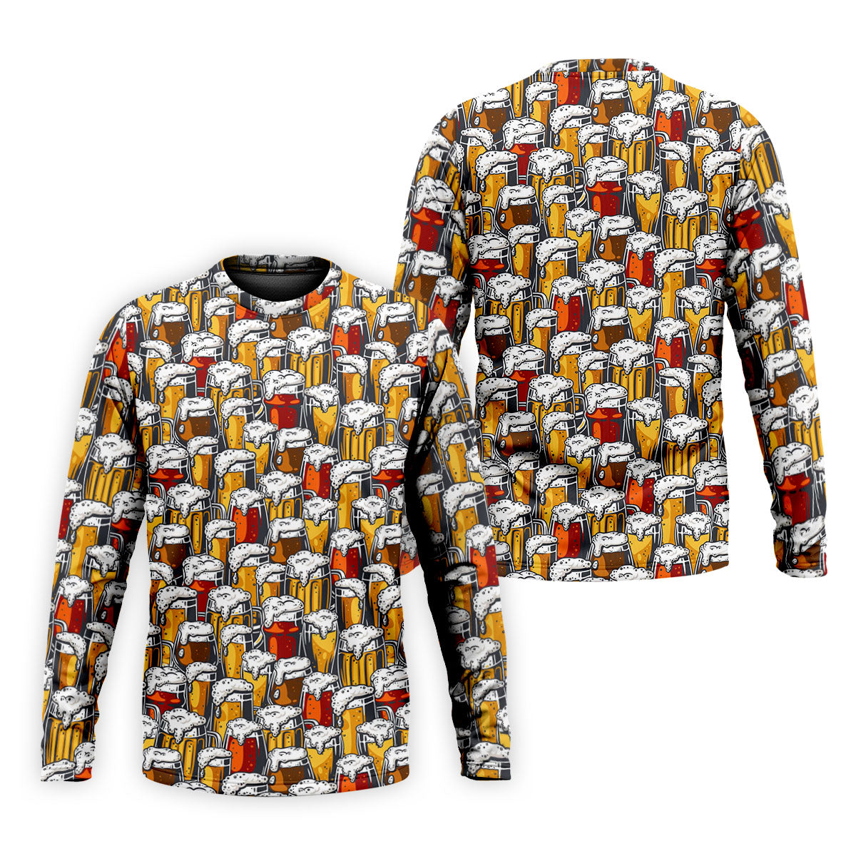 Oktoberfest Beer Glass Pattern Polo Shirt, Mens Golf Polo, Golf Polo Shirts For Men