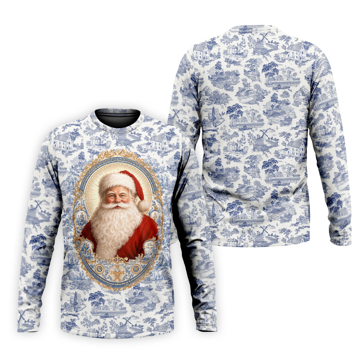Xmas In July Santa Portrait Christmas Polo Shirt, Mens Golf Polo, Mens Golf Apparel