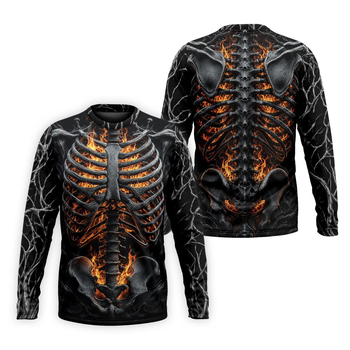 Halloween Fire Skeleton Horror Character Polo Shirt, Mens Golf Polo, Mens Golf Shirts