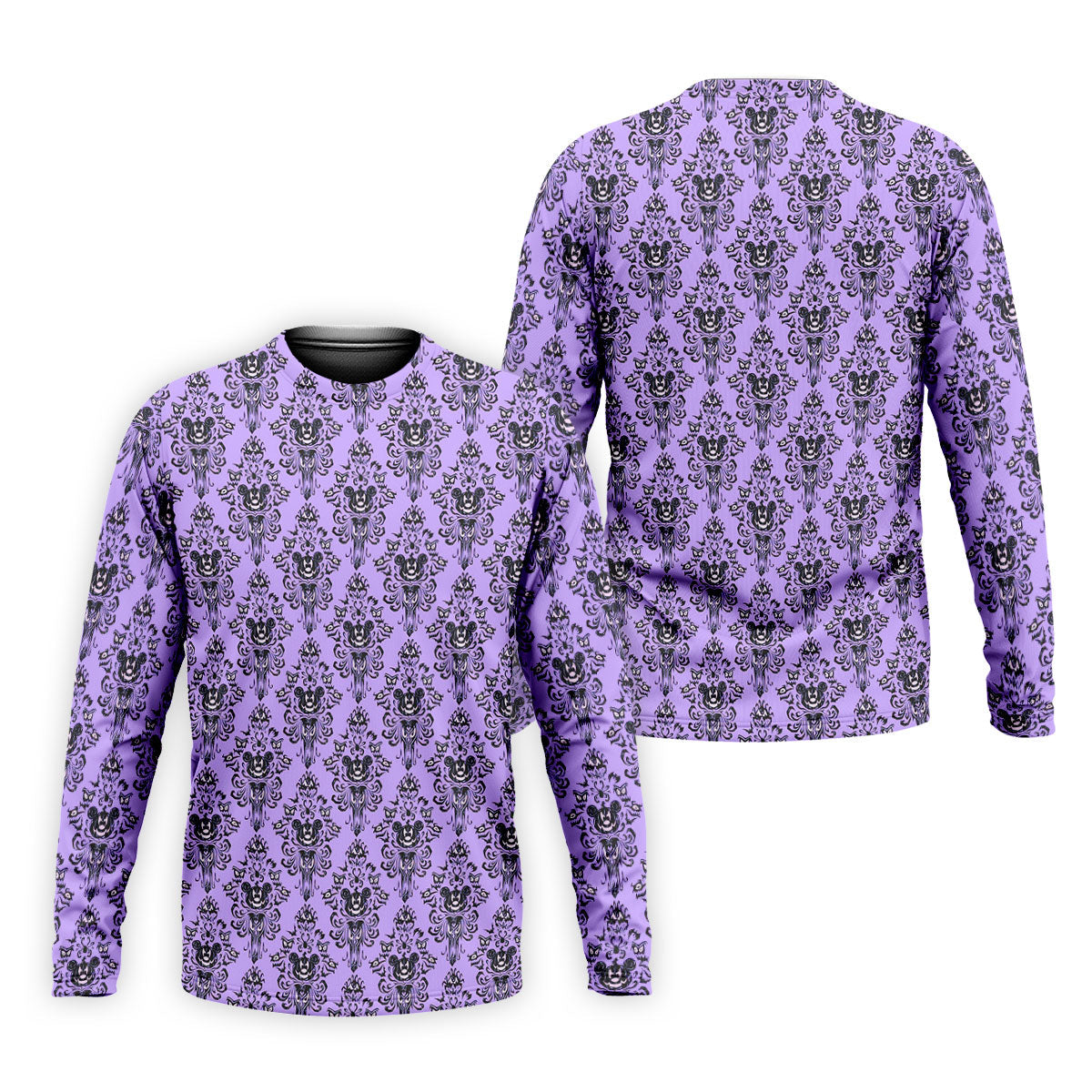 Purple Demon Face And Bat Halloween Polo Shirt, Golf Shirts For Men, Mens Golf Apparel