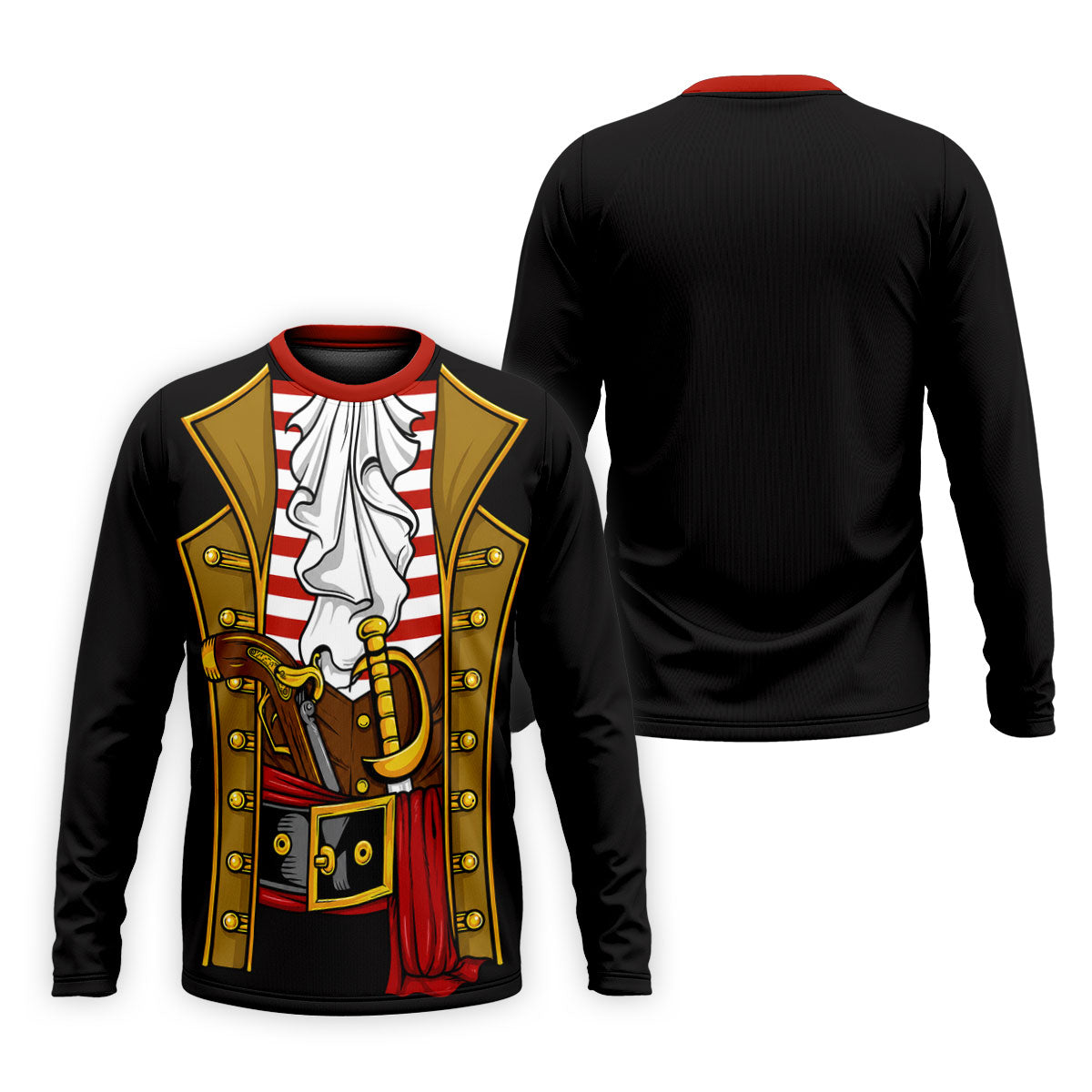 Pirate Captain Outfit Golf Shirt, Swashbuckler Costume Design, Golf Shirt For Men
