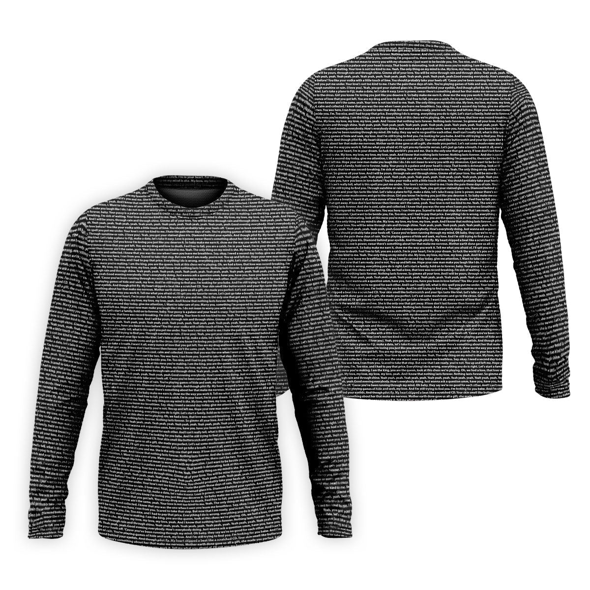 Black Text Pattern Golf Polo Shirt, Golf Shirts For Men, Printed Golf Shirts