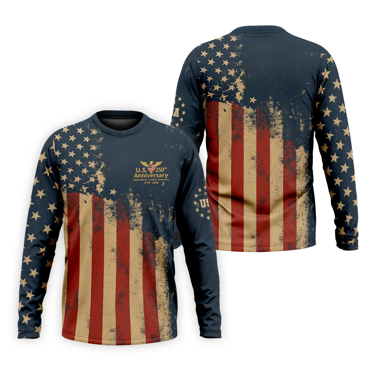 US 250th Anniversary Independence Freedom Democracy Men's Golf Polo Shirt 4th Of July Patriotic Golf Shirt