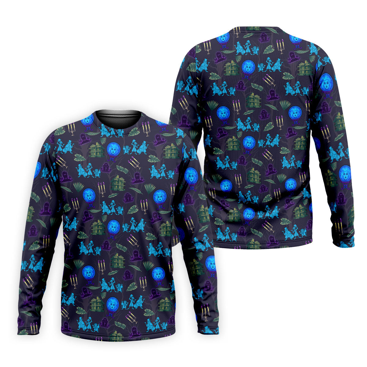 Crystal Ball Ghost Trio Halloween Polo Shirt, Golf Shirts For Men, Mens Golf Apparel
