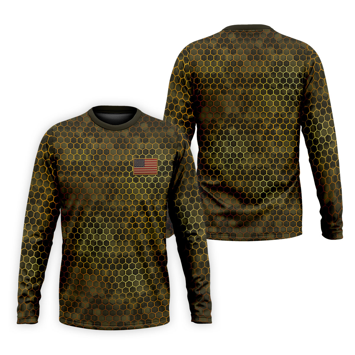 Hexagonal Camo Patriotic 4th Of July Golf Shirt, 250 Years Polo Shirts For Men