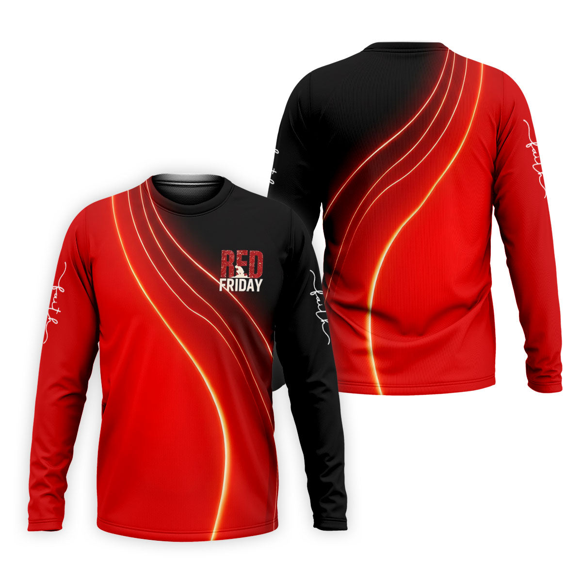 Red Friday Red Black Gradient Faith 4th Of July Golf Shirt, 250 Years Polo Shirts For Men