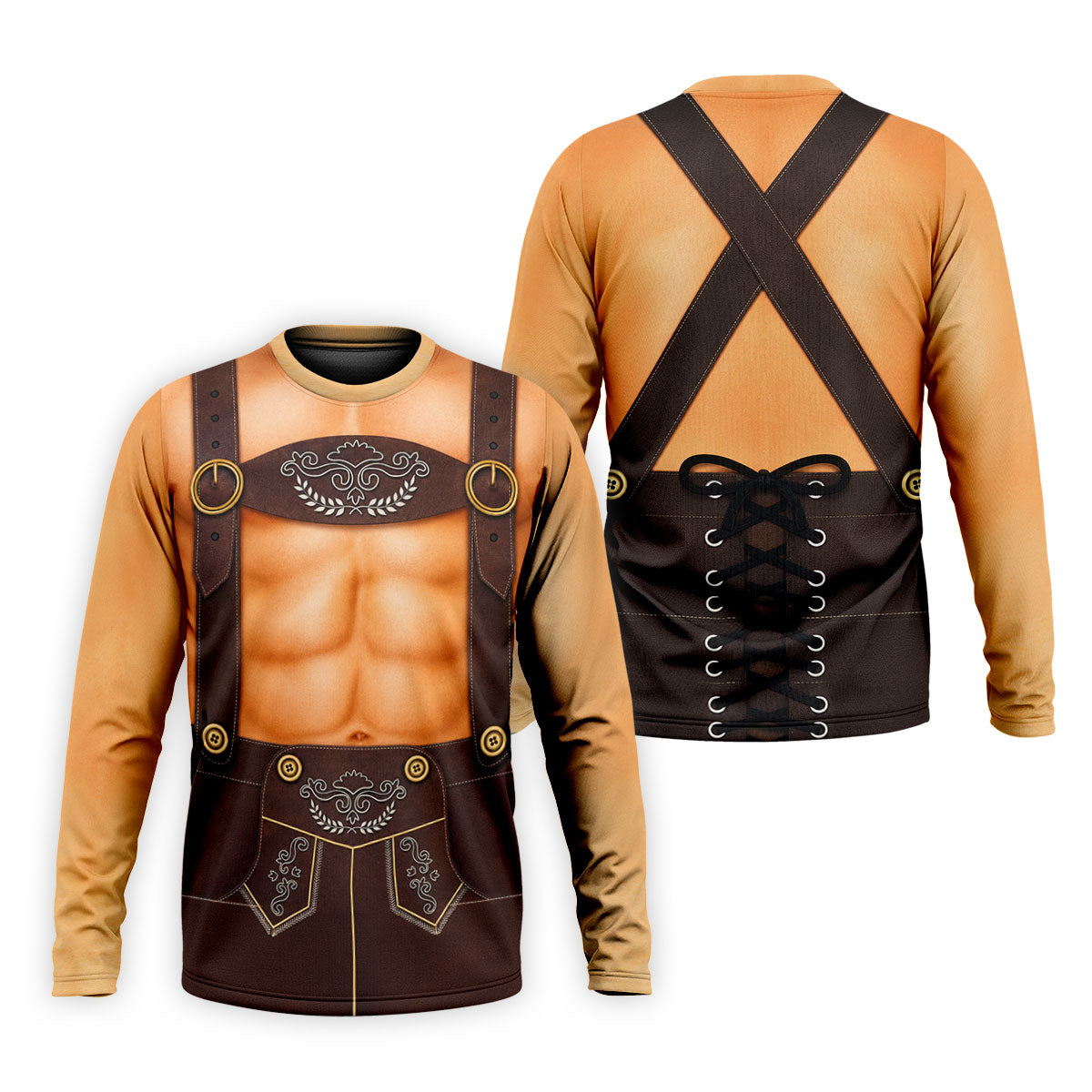 Funny Lederhosen Oktoberfest Costume Polo Shirt, Mens Golf Shirts, Golf Apparel For Men