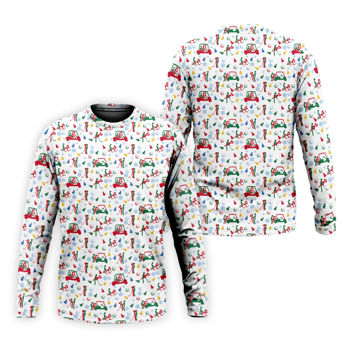 Funny Cheeky Golf Cart Christmas Golf Shirt, Mens Golf Polo, Golf Apparel For Men