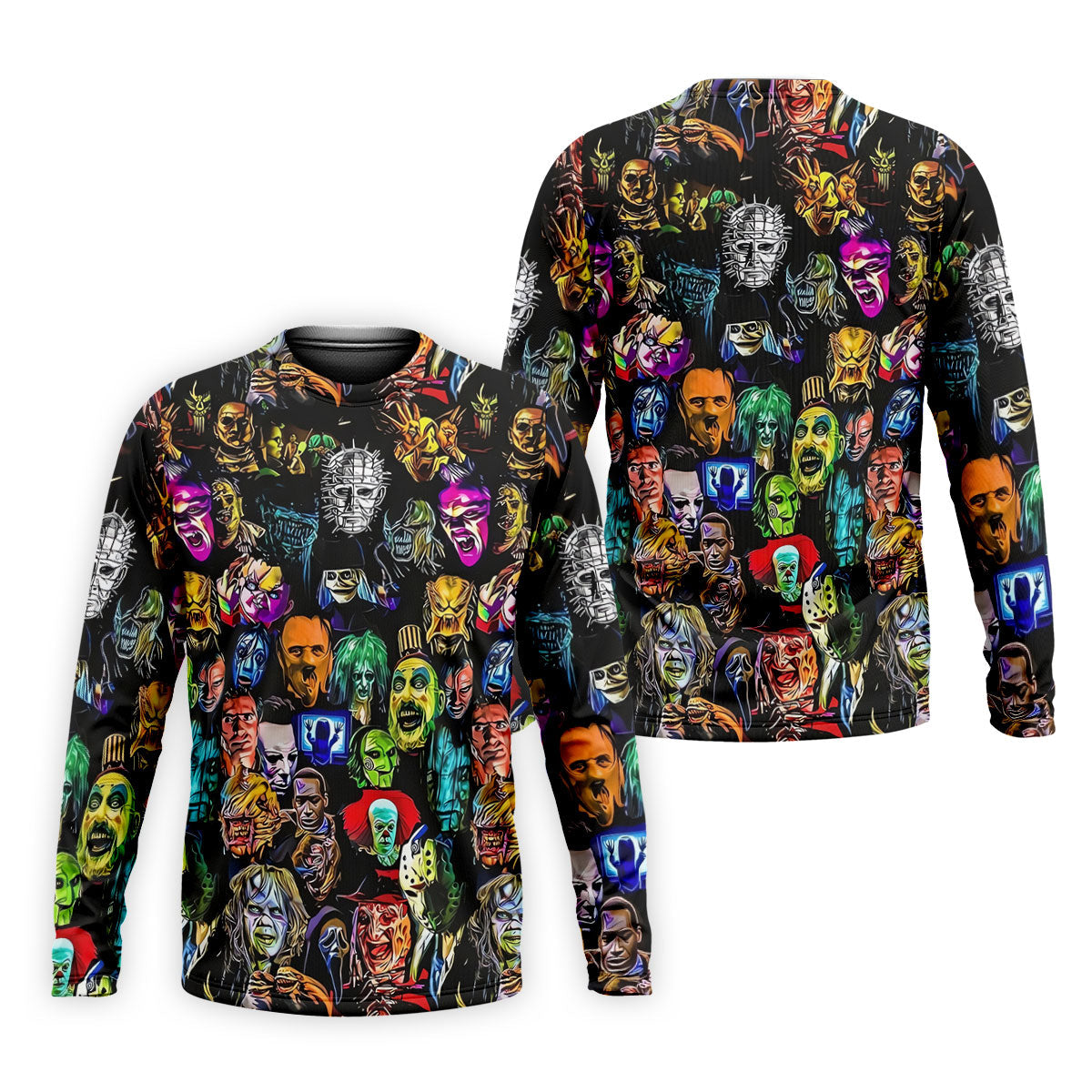 Halloween Horror Character Hawaiian Golf Shirt, Mens Golf Polo, Golf Shirts For Men